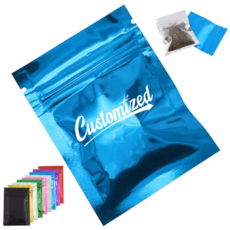 100 pc Flat Bottom Mylar Zip Lock Bags