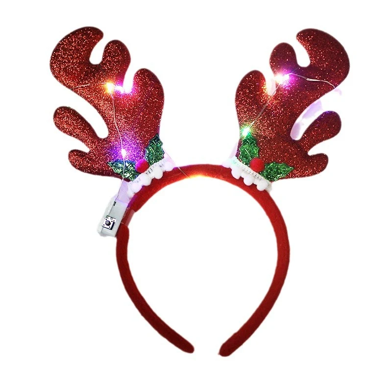 LED Christmas Antler Headband 1