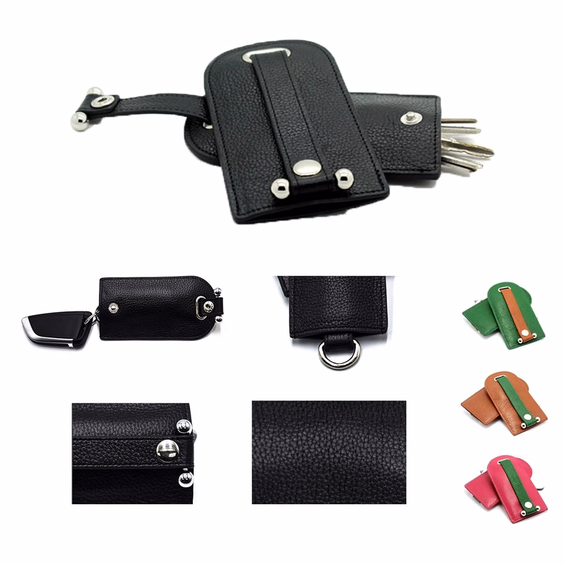 Genuine Leather Car Faraday Bag For Key Fob