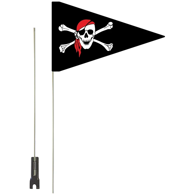 12" x 18" Double Sided PVC Bike Flag with Pole and Bracket 1