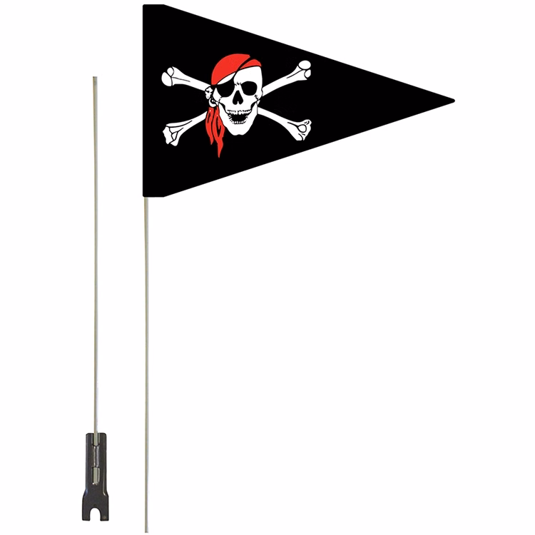 12" x 18" Double Sided PVC Bike Flag with Pole and Bracket