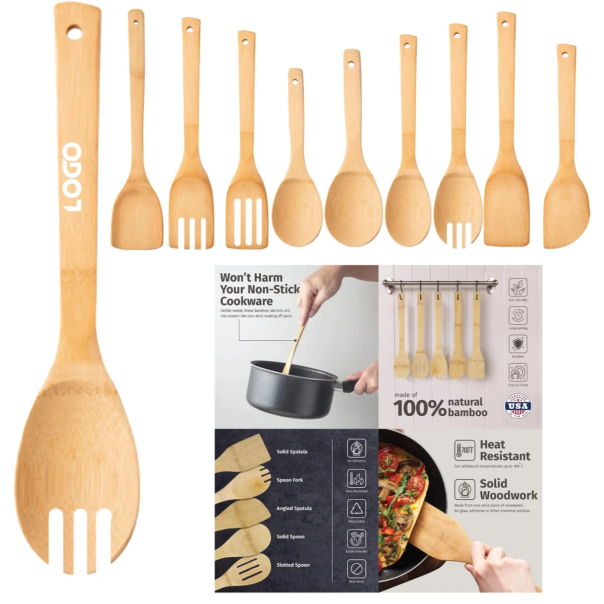 Bamboo Cooking Spoons 1