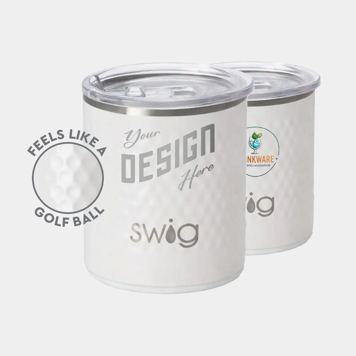 12 oz SWIG® Golf Ball Stainless Steel Insulated Lowball Tumbler 1