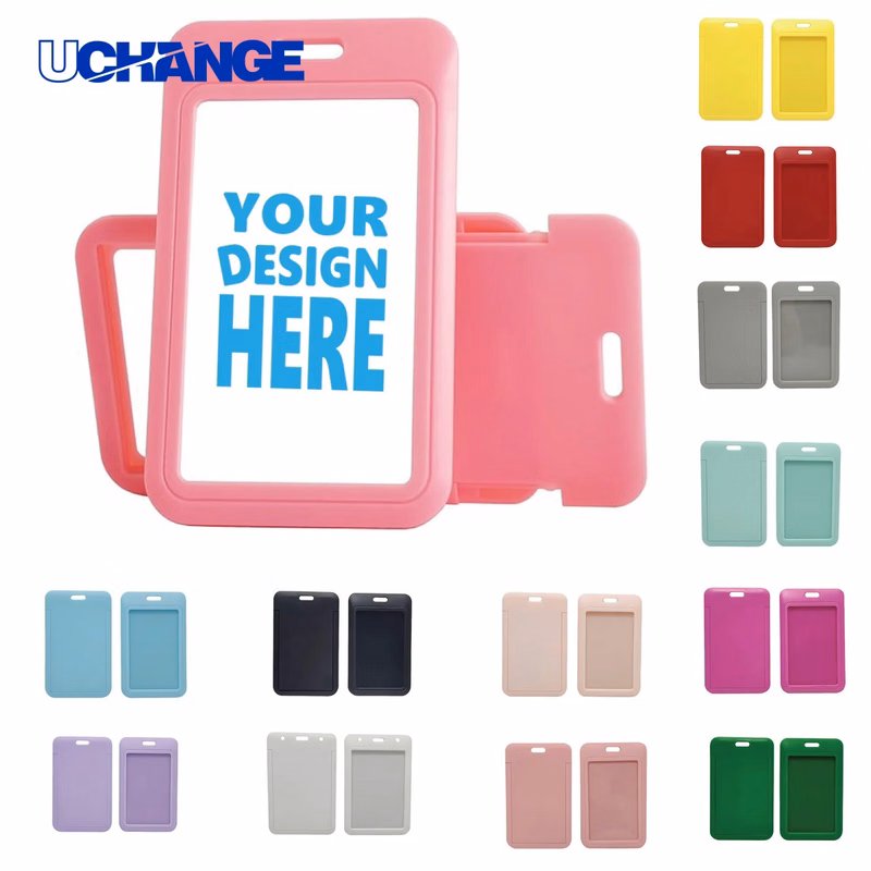 Slide-Open Portrait Lanyard Card Holder