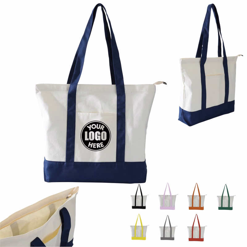 Reusable Canvas Zipper Bag