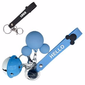 3D Mouse PVC Keychain With Bells For Fun and Organization