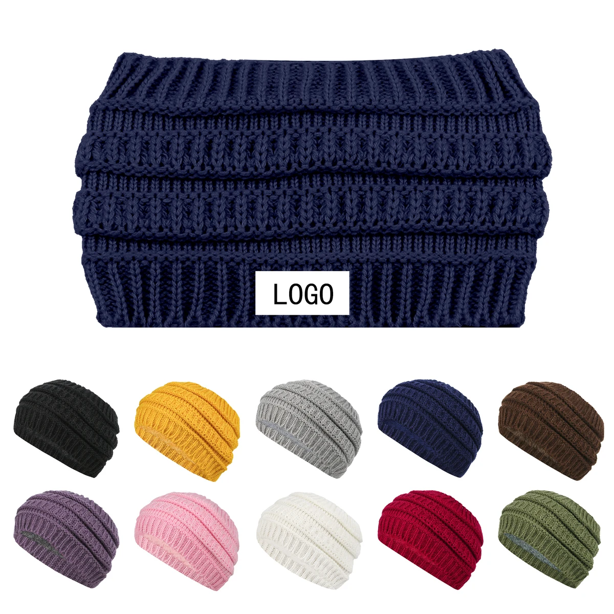 Warm Fleece And Thick Knit Headband 1