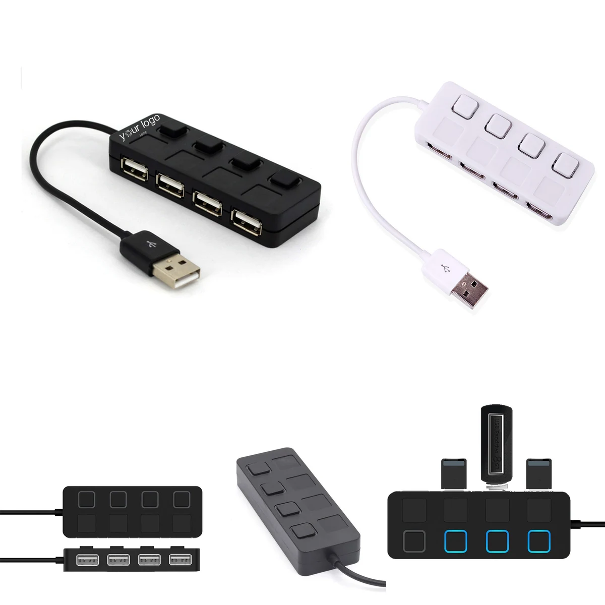4 Port Traveler USB Hub 1