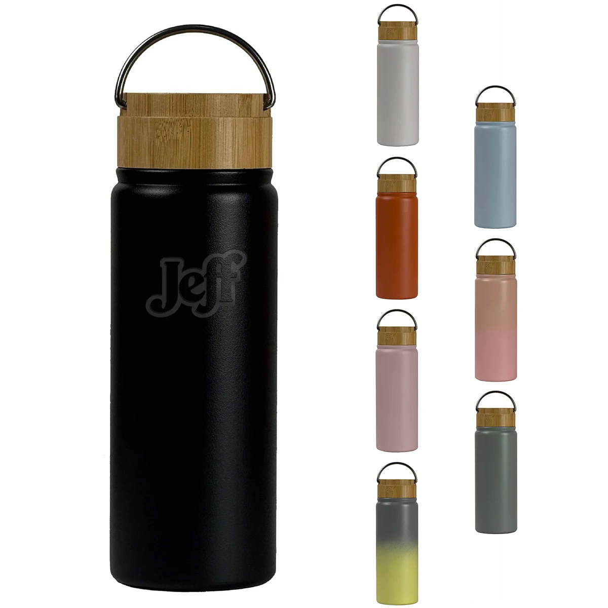 17oz Stainless Steel Tumbler w/ Wood Grain Lid 1