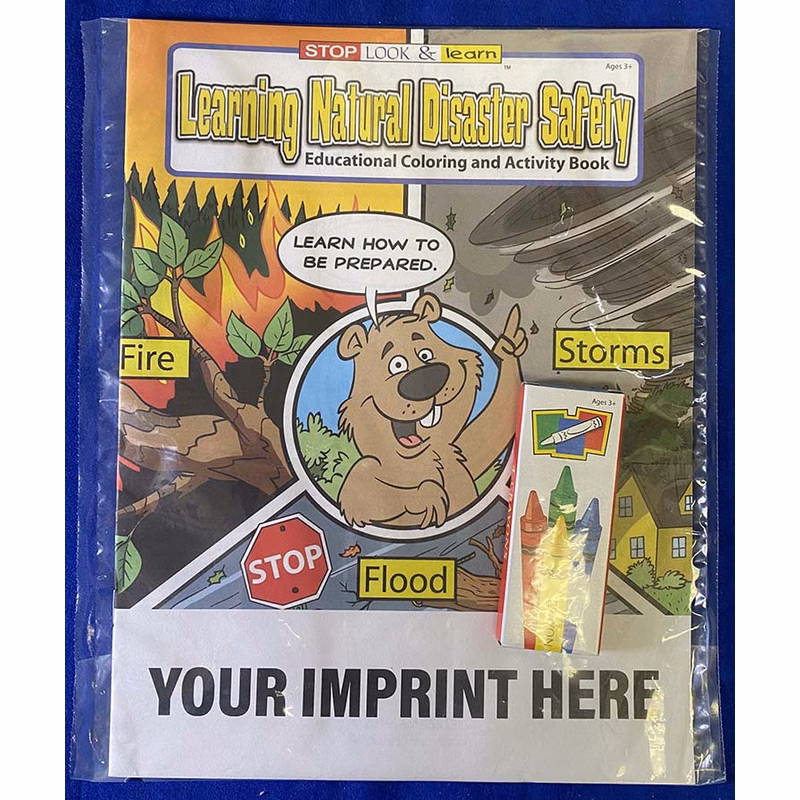 COLORING SET - Learning Natural Disaster Safety Coloring Book Fun Pack