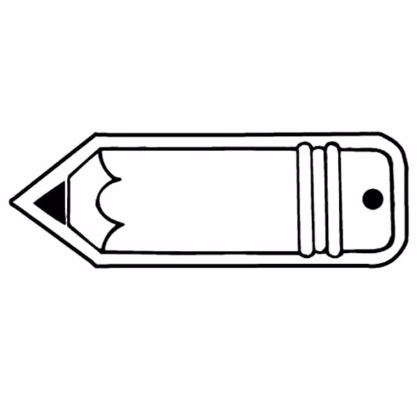 Pencil 3 Key Tag - Spot Color