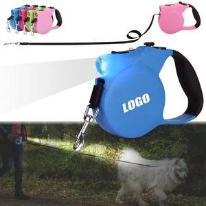 2 In 1 Retractable Dog Leash With Flashlight 1