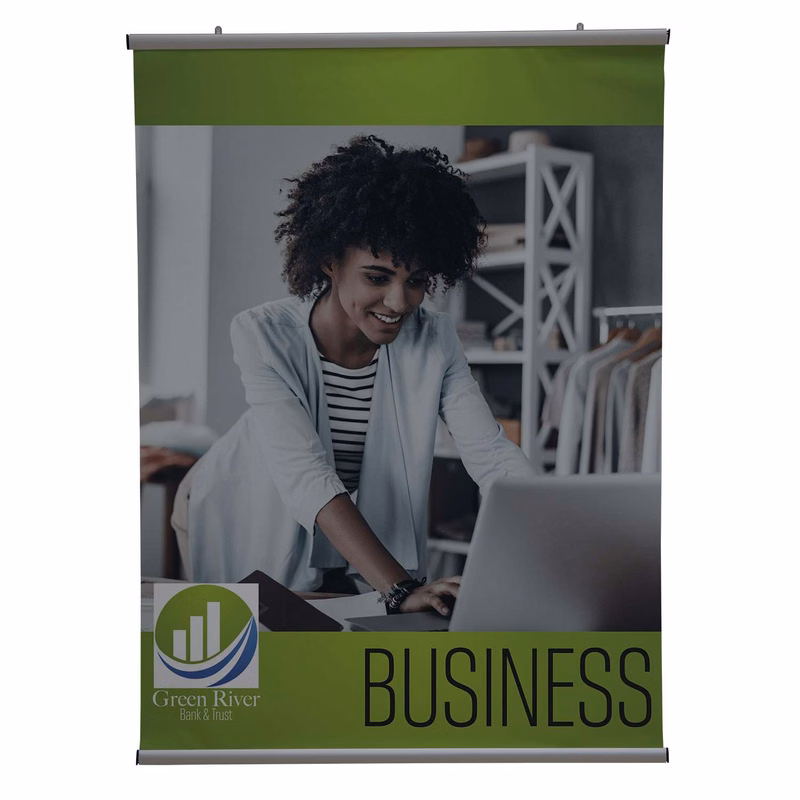 36" x 48" EasySnap Hanging Banner Kit - 13 oz. Vinyl (Double-Sided)