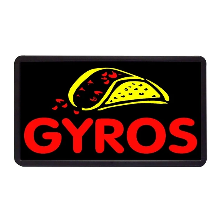 Gyros 13" x 24" Simulated Neon Sign 1