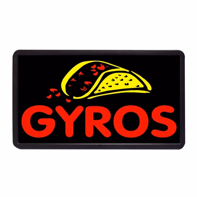 Gyros 13" x 24" Simulated Neon Sign