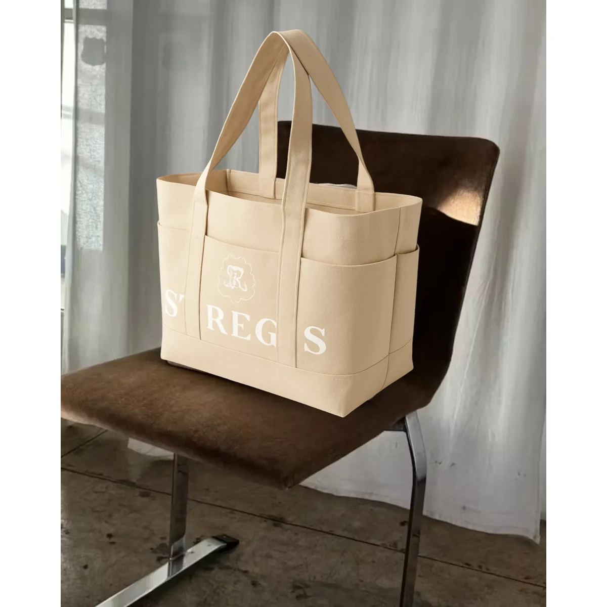 Canvas Utility Tote - Overseas, custom tote bag with logo imprint 1