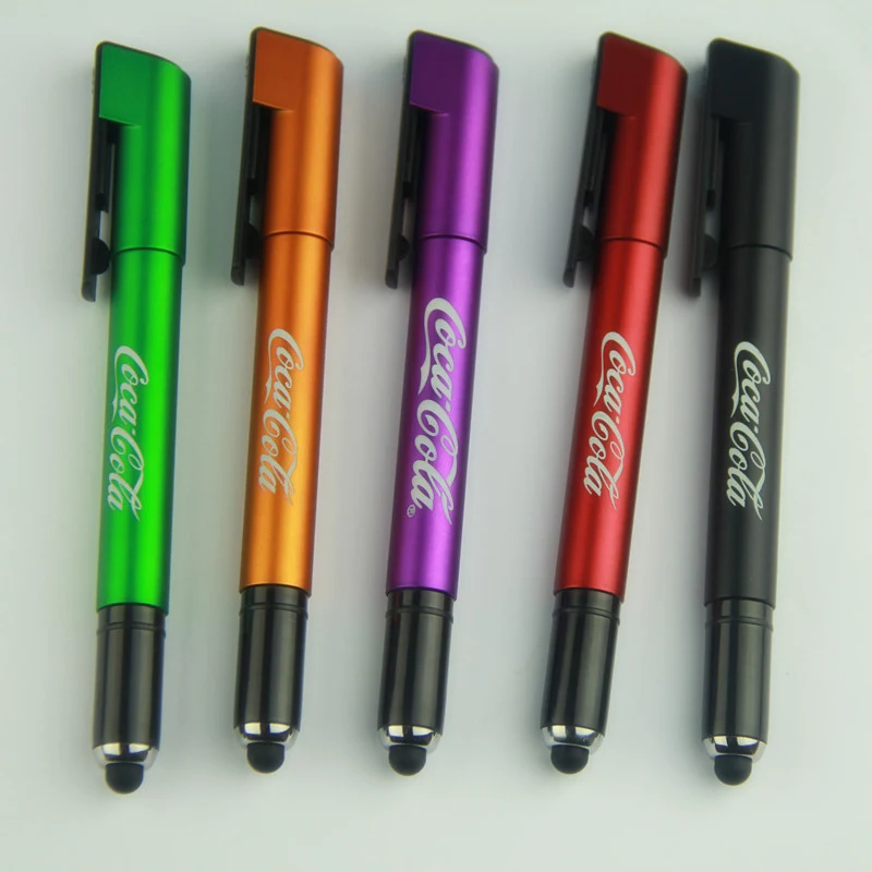 3-in-1 Light Up Logo Stylus Pen with Phone Holder 1