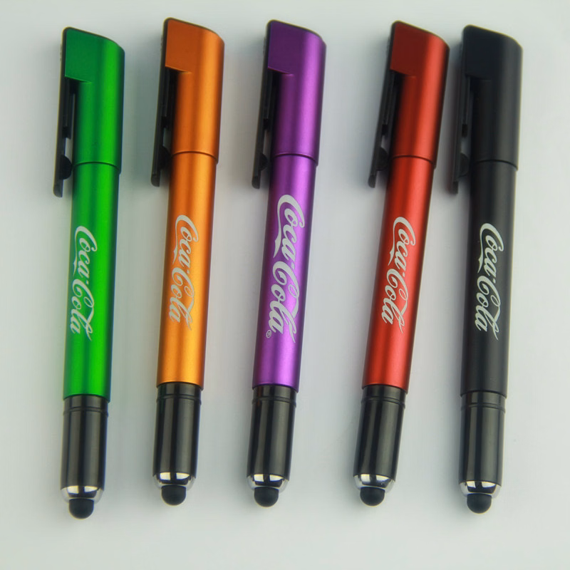 3-in-1 Light Up Logo Stylus Pen with Phone Holder