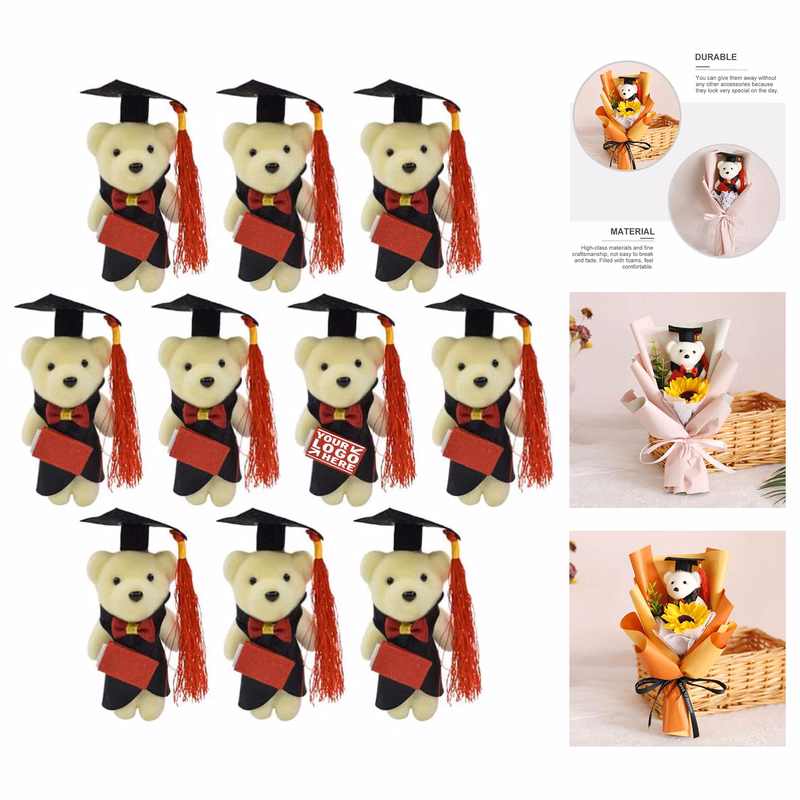 Mini Graduation Stuffed Bear Toy