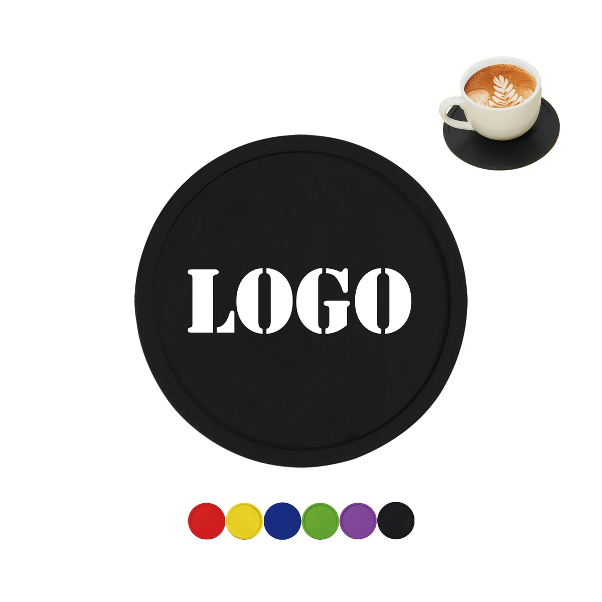 Custom Round Silicone Coaster 1