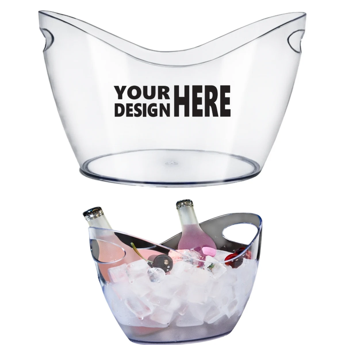Clear Heavy-Duty Ice Bucket 1