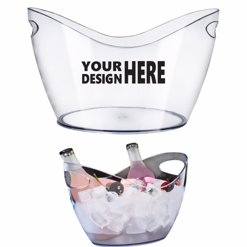 Clear Heavy-Duty Ice Bucket