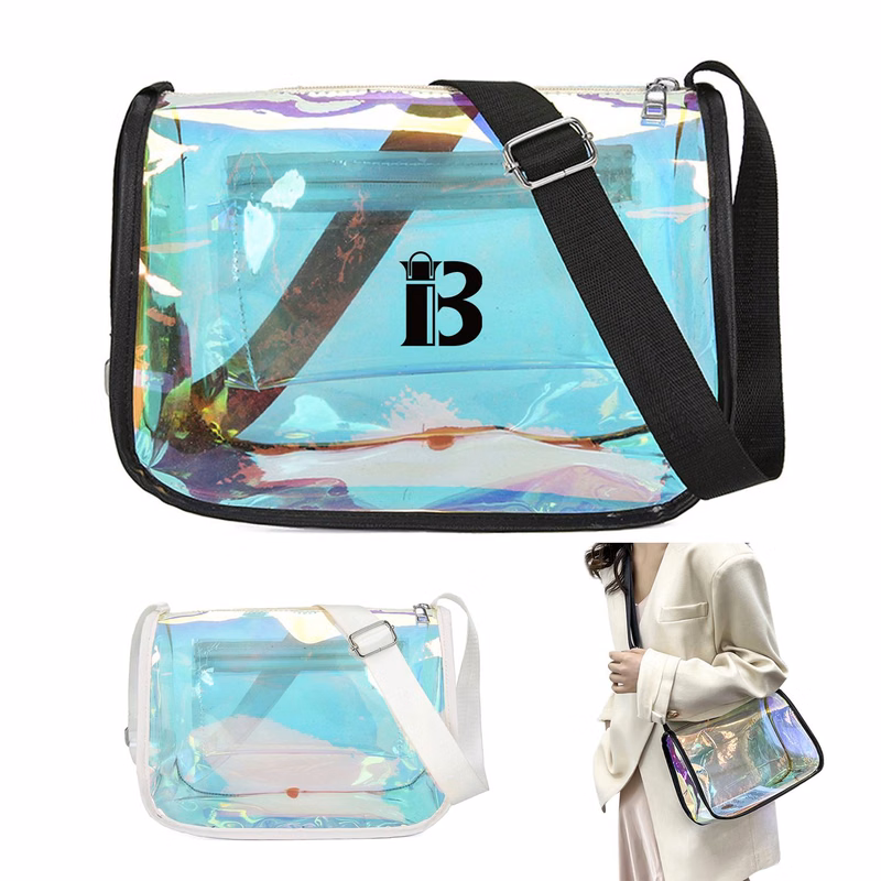 Laser PVC square crossbody bag