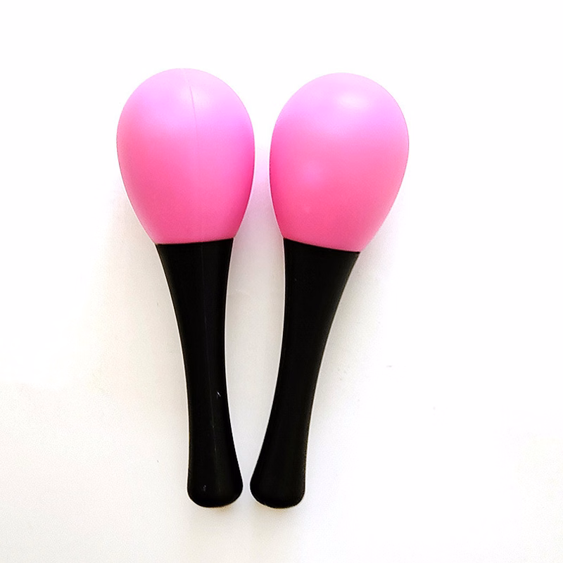 Plastic Colored Sand Hammer Toy with a sleek black handle and consistently