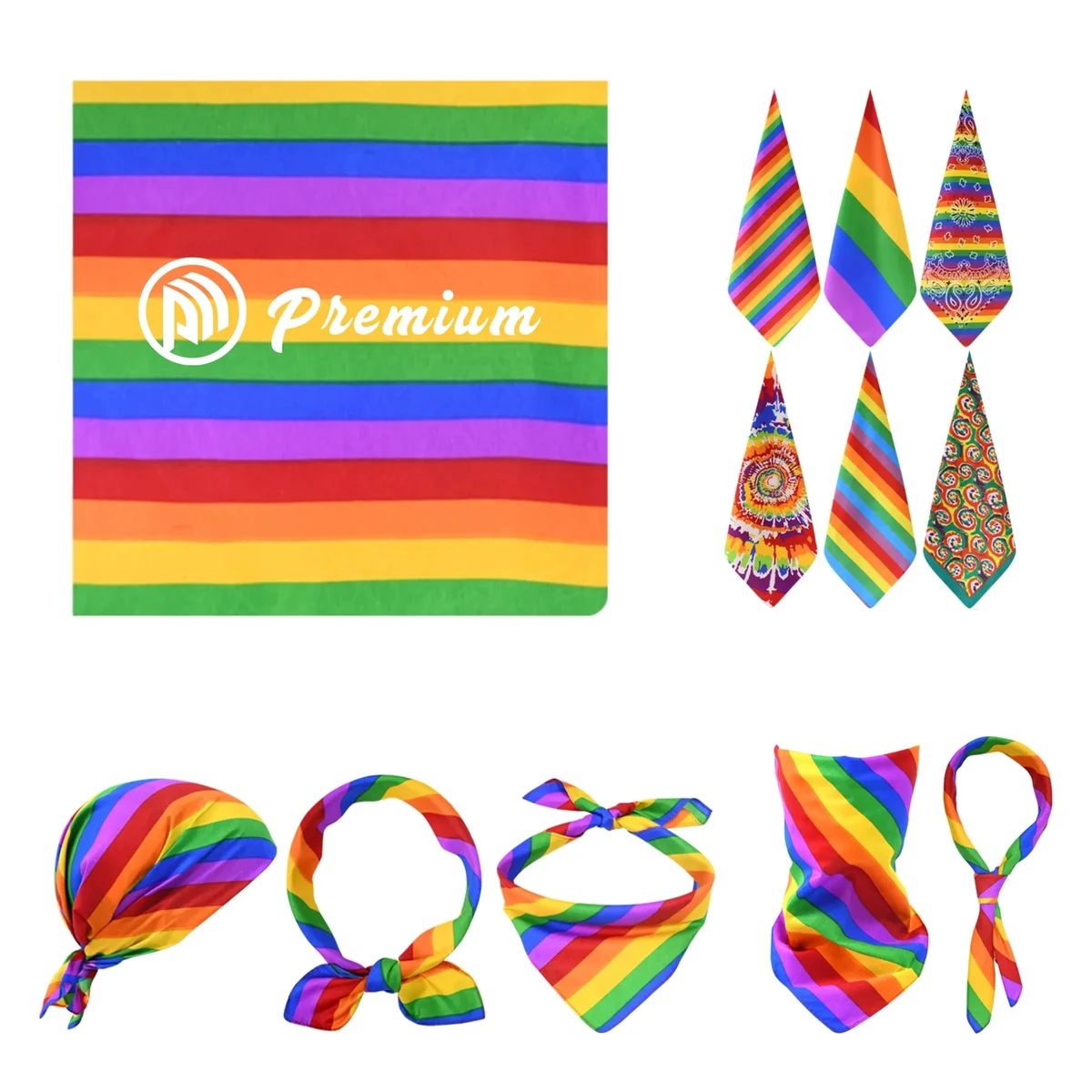 Rainbow Square Bandana LBGTQ 1