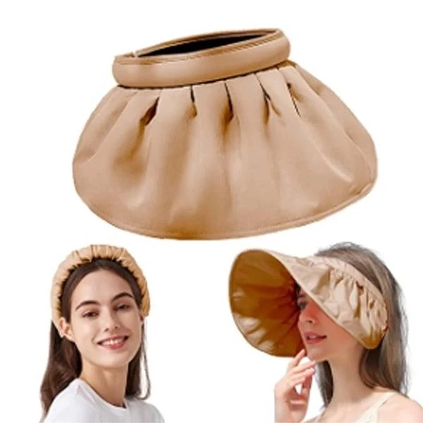 Foldable Wide Brim Shell Hat Headband Visor 1