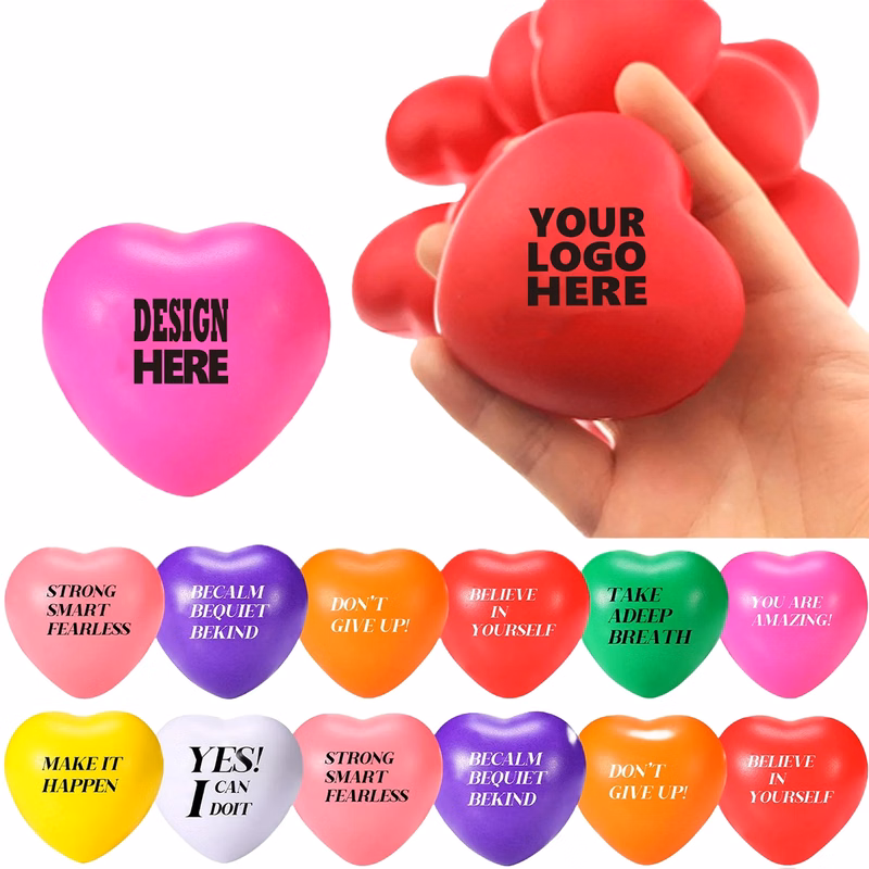 Lovely Heart Mini Stress Reliever MOQ 100