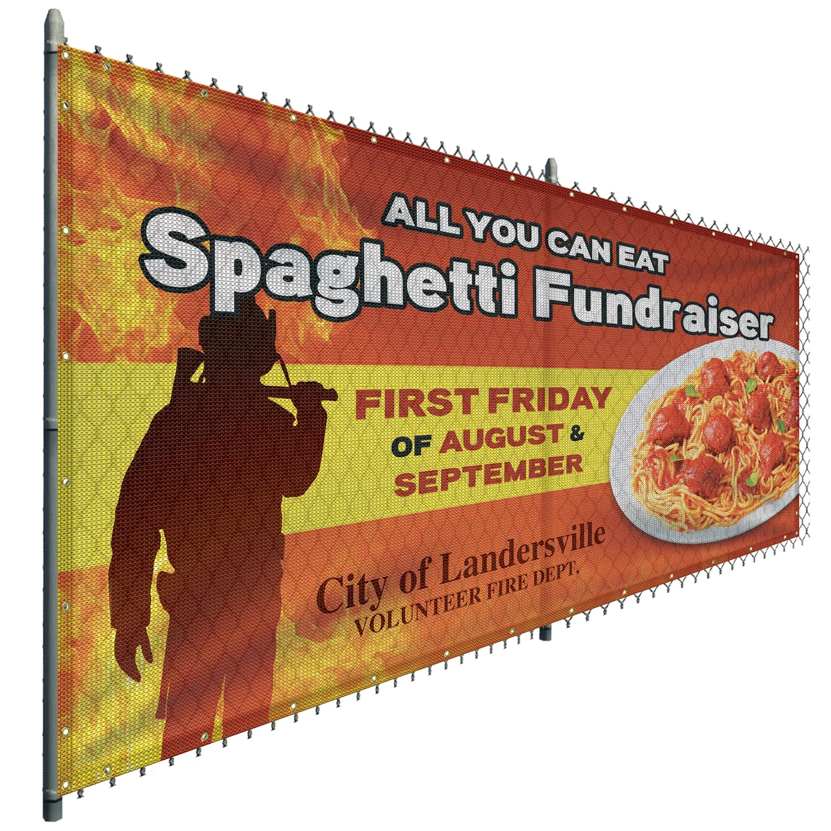 6' x 12' Premium Polyester Mesh Banner 1