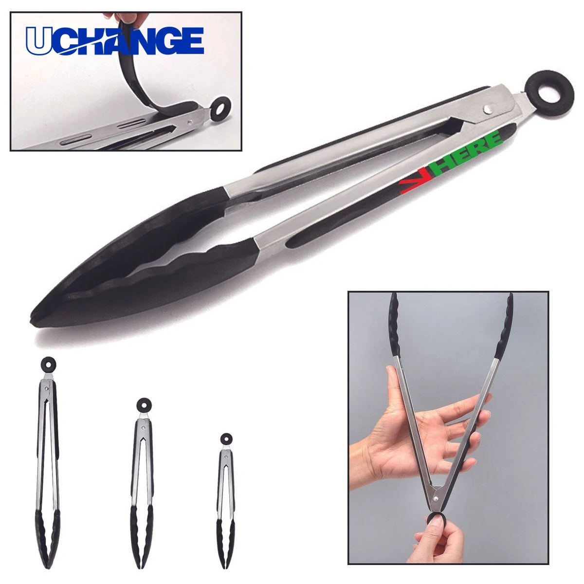 Stainless Steel Silicone Food Tongs 1