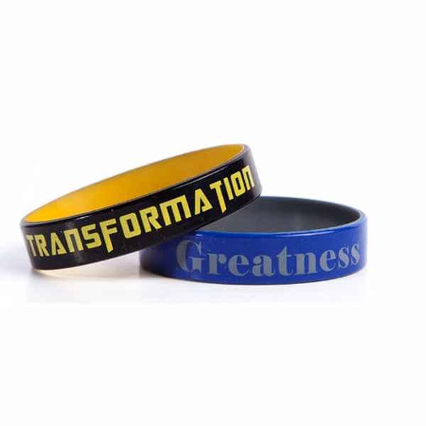 1/2" Silicone Wristband - Dual Layered