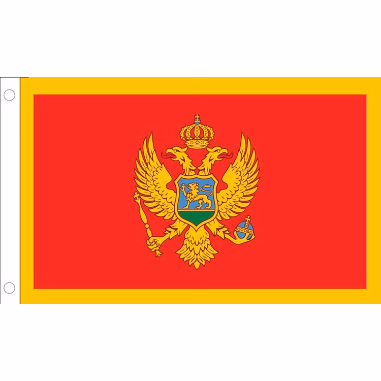 Montenegro Flag - 3' x 5' - Nylon