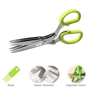 Triple Blade Herb Chopper Scissors Ergonomic Stainless Steel Design 1