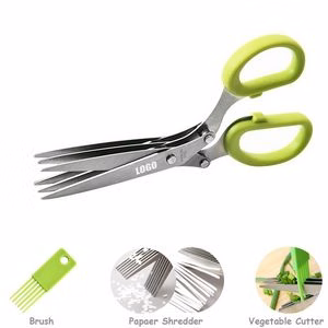 Triple Blade Herb Chopper Scissors Ergonomic Stainless Steel Design