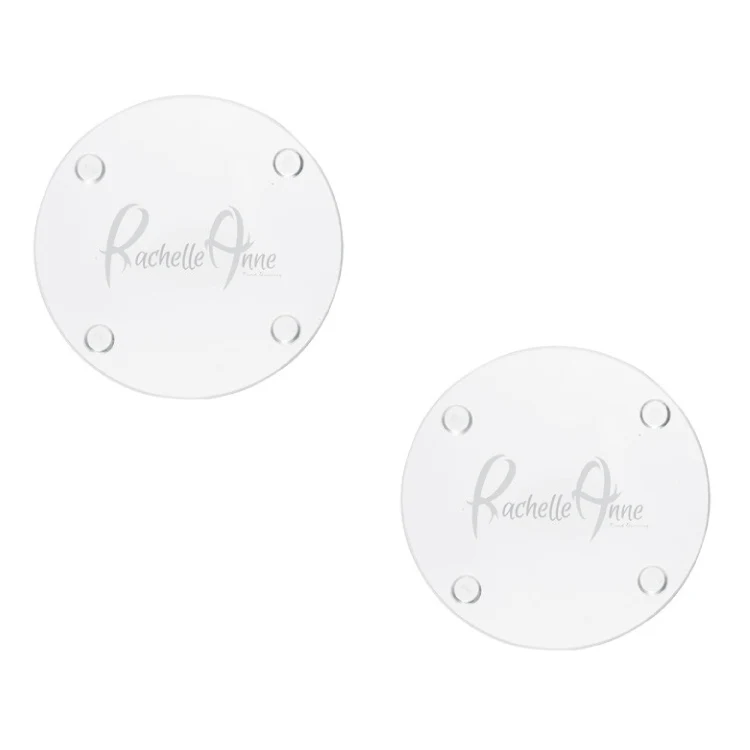 4" Round Custom Glass Coaster 1