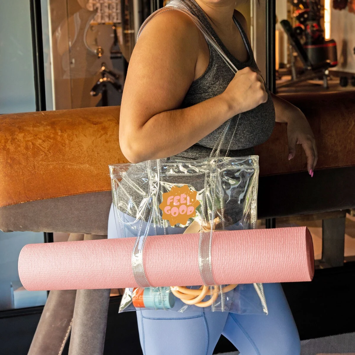 MAIN SQUEEZE YOGA TOTE - CLEAR VINYL 1
