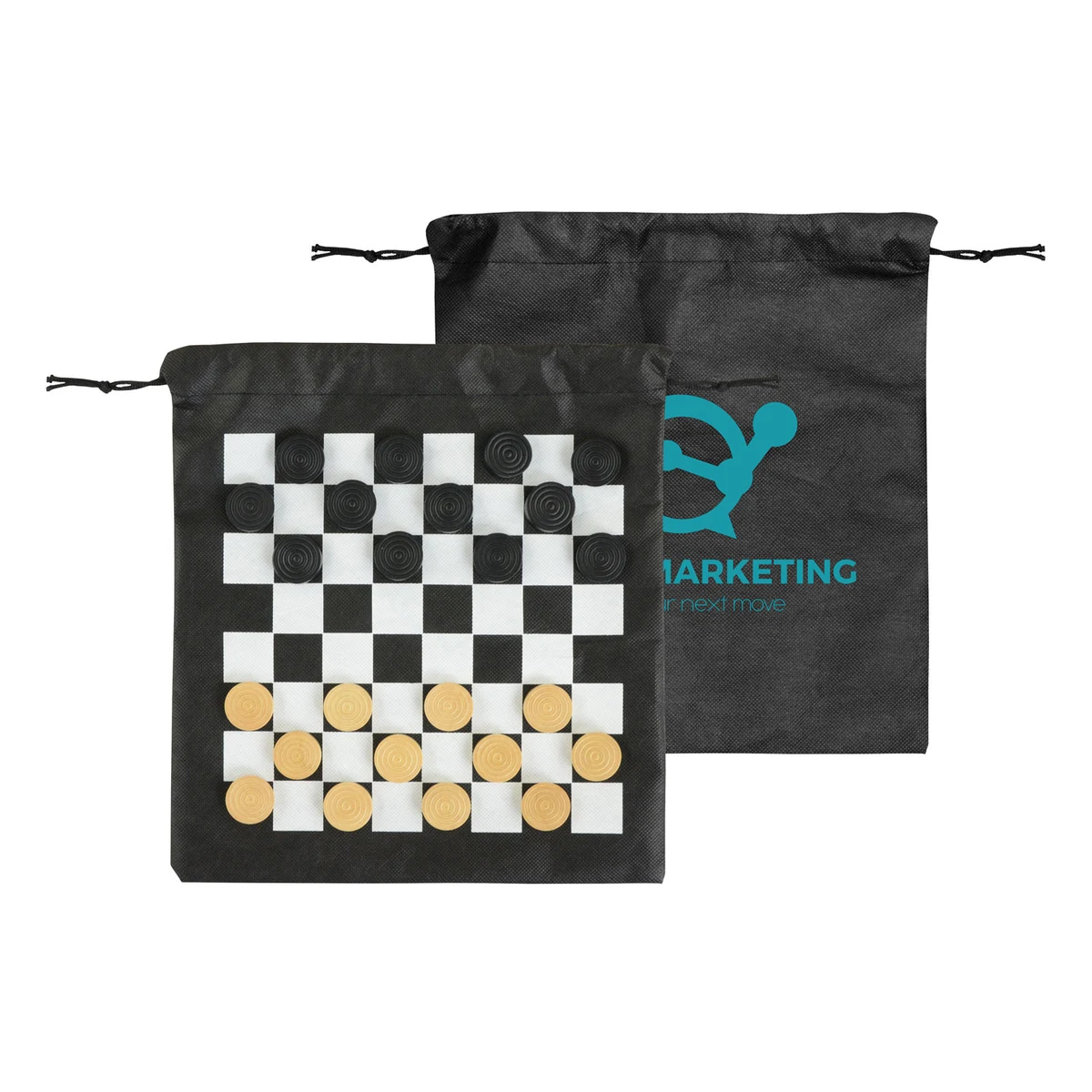Fun On The Go Games - Checkers, promotional toy with logo imprint 1