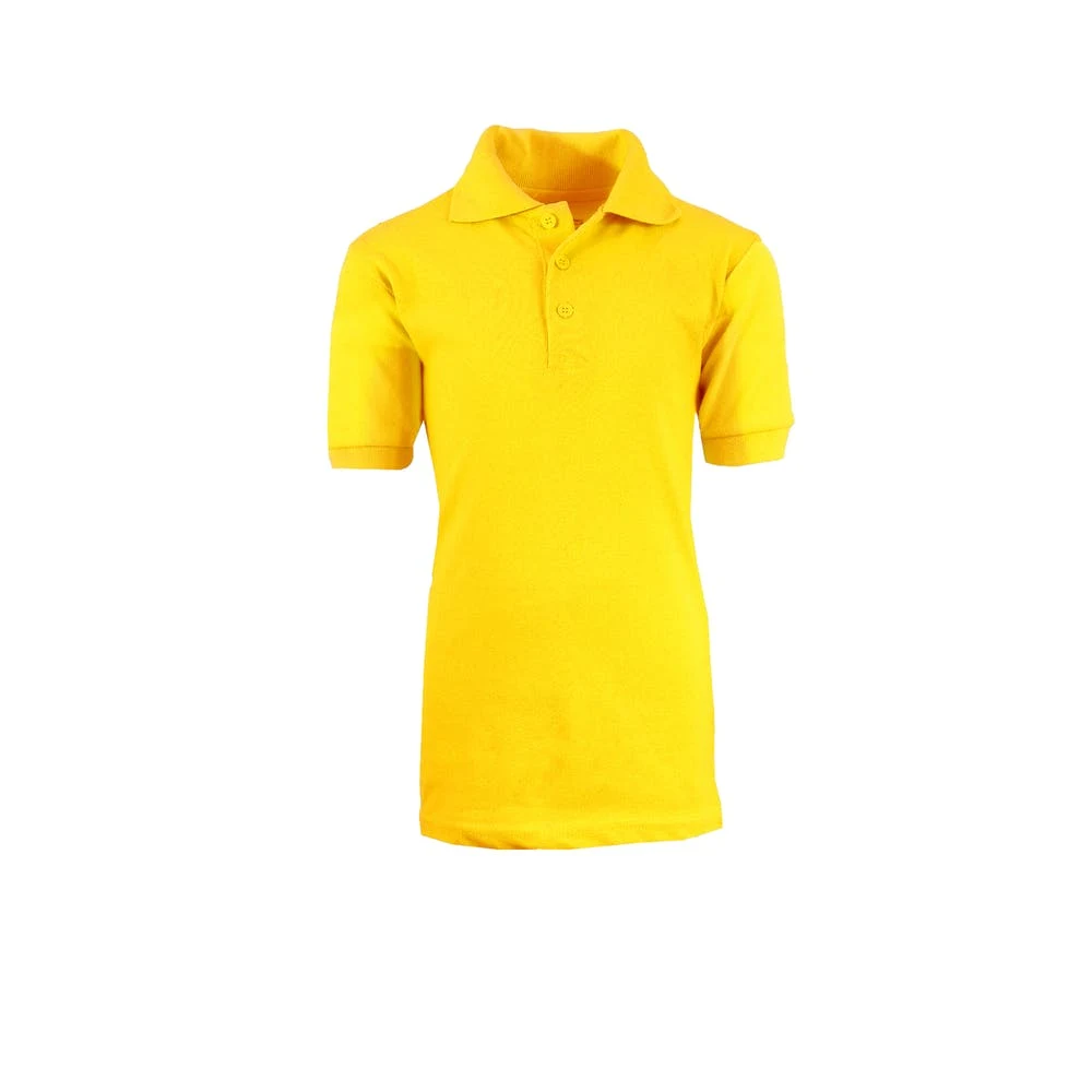 Boys' Uniform Polo Shirts - Gold Short Sleeve Size 20 1