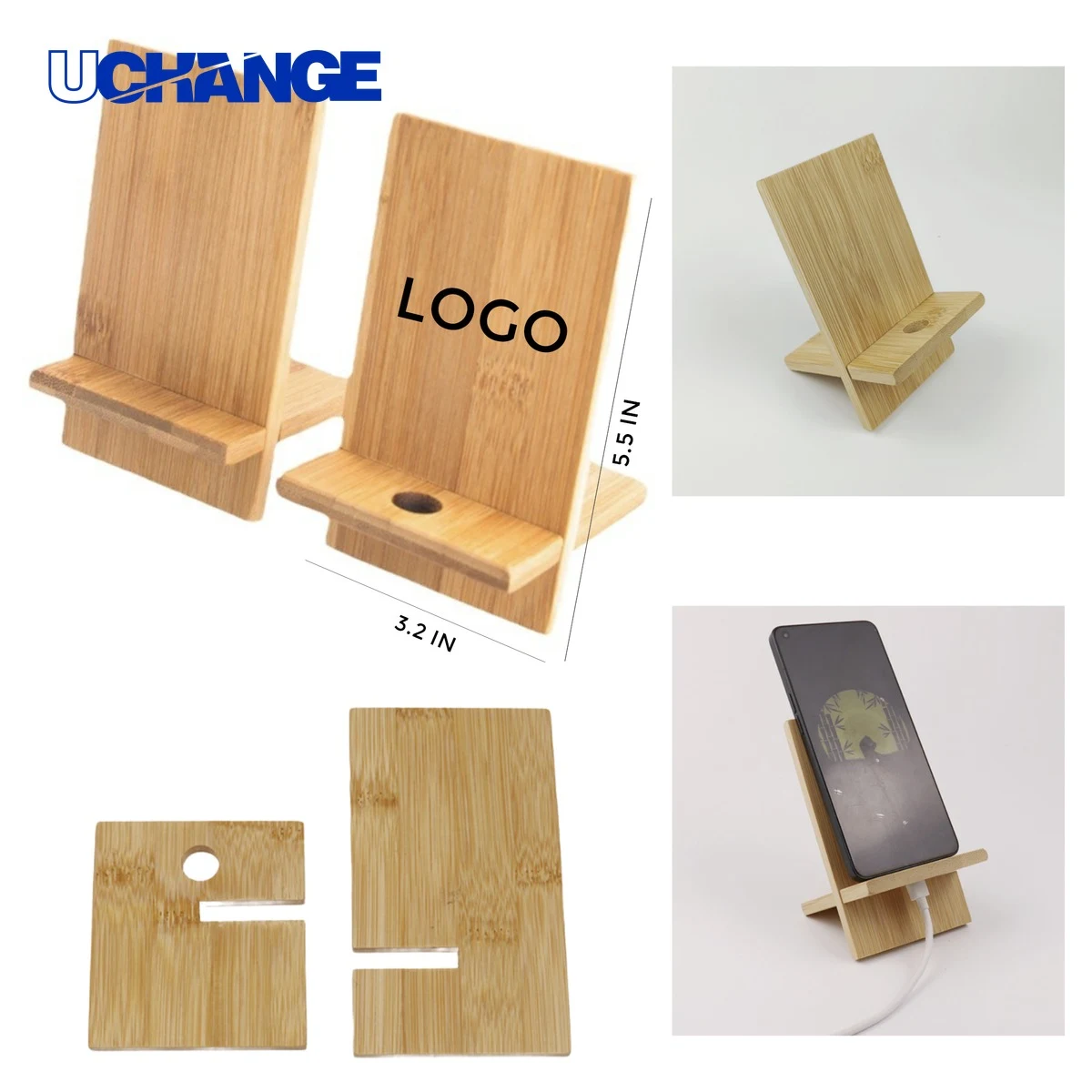 Eco Friendly Bamboo Portable Cell Phone Holder 1