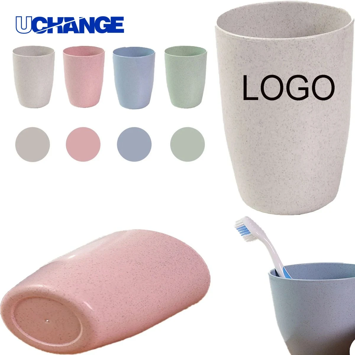 Biodegradable Wheat Straw Toothbrush Cup Container 1