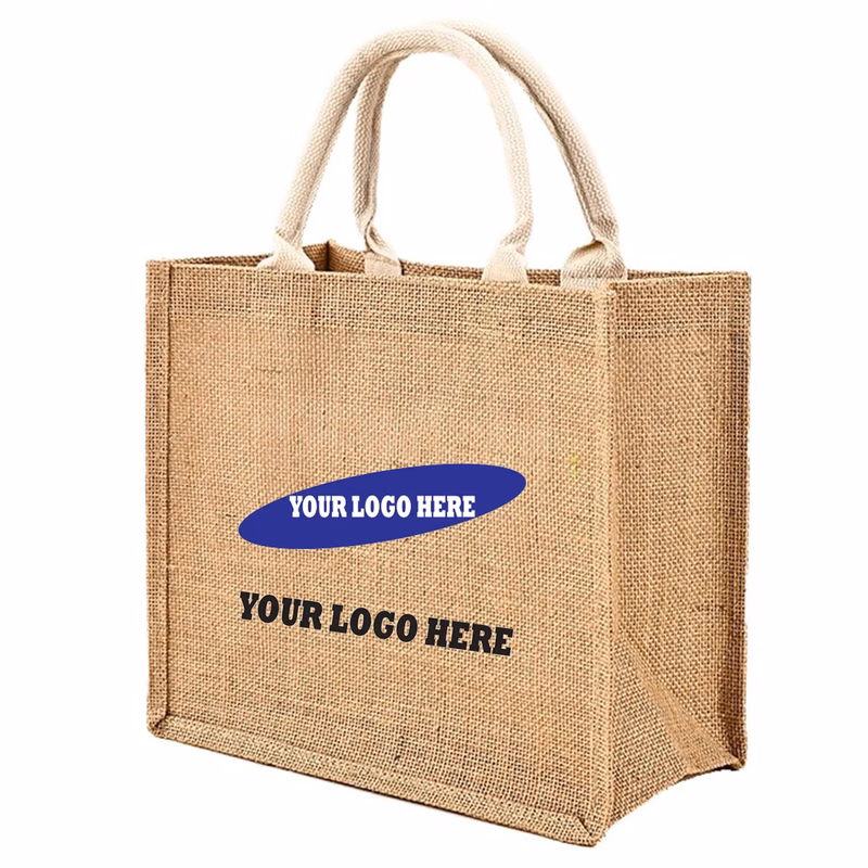 Reusable Jute Burlap Tote Bag