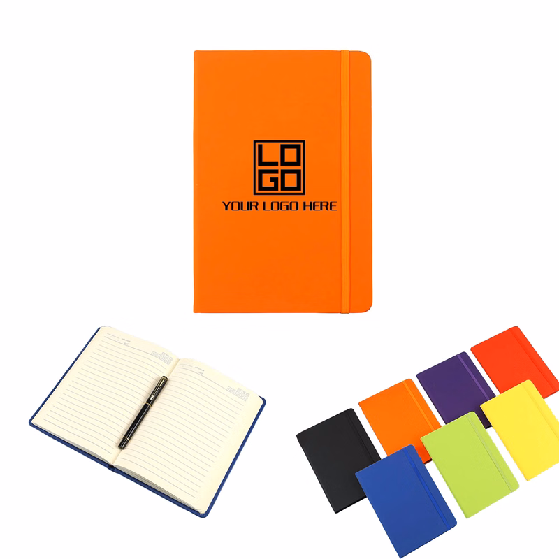 Pu Leather Multicolor A6 Notebook With Strap