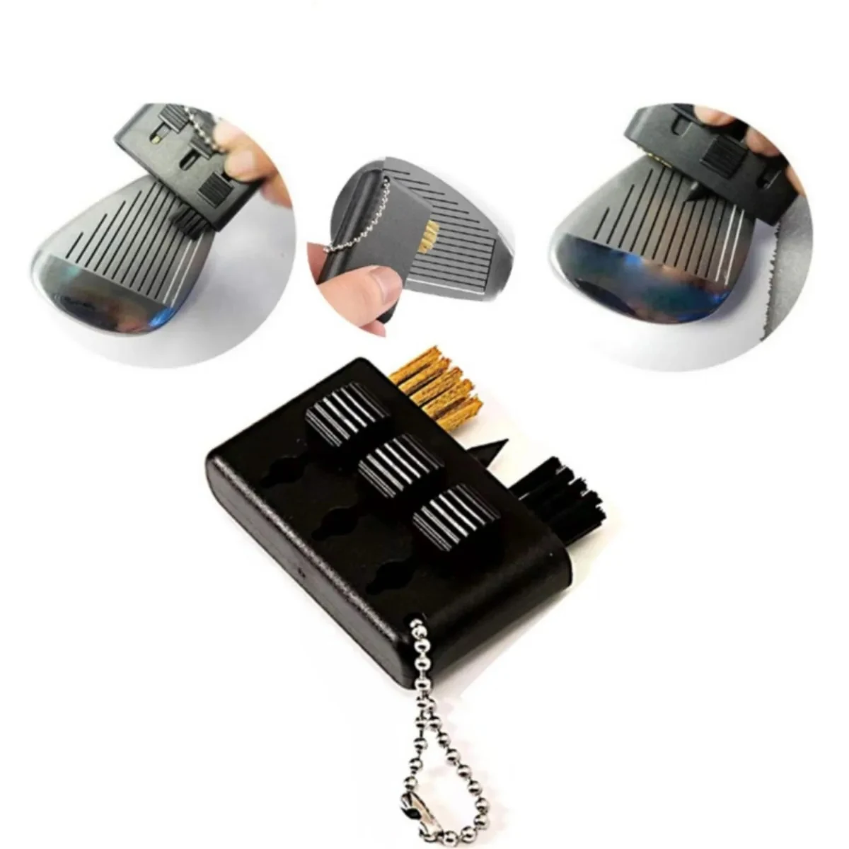 Multi-Purpose 3-in-1 Portable Tool Cleaning Golf Club Brush 1