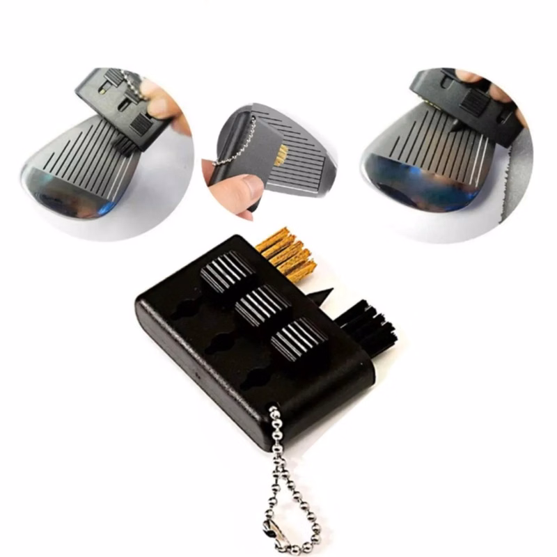 Multi-Purpose 3-in-1 Portable Tool Cleaning Golf Club Brush