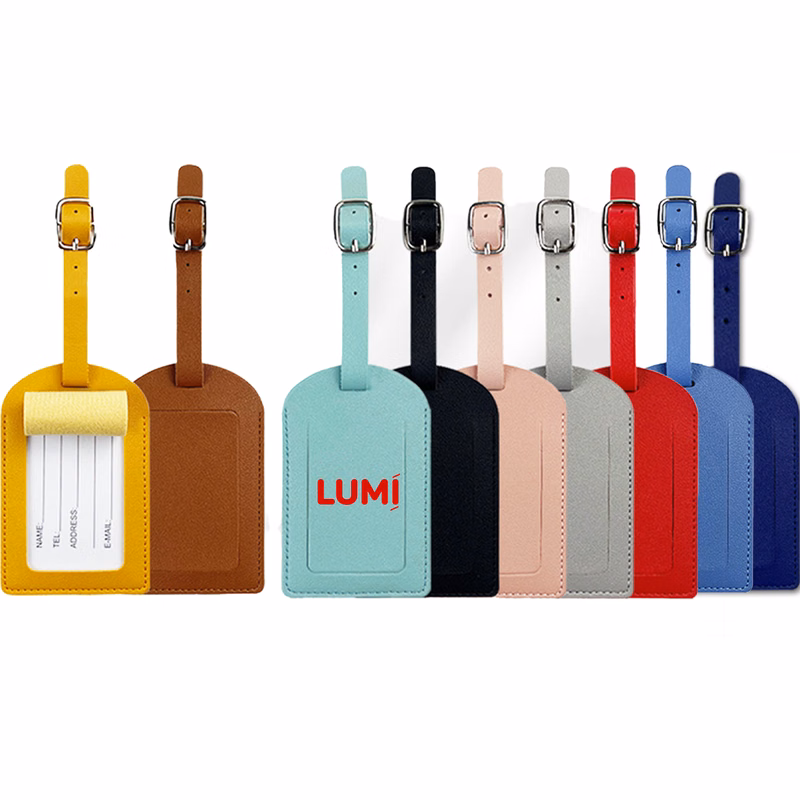 Square Leather Luggage Tag