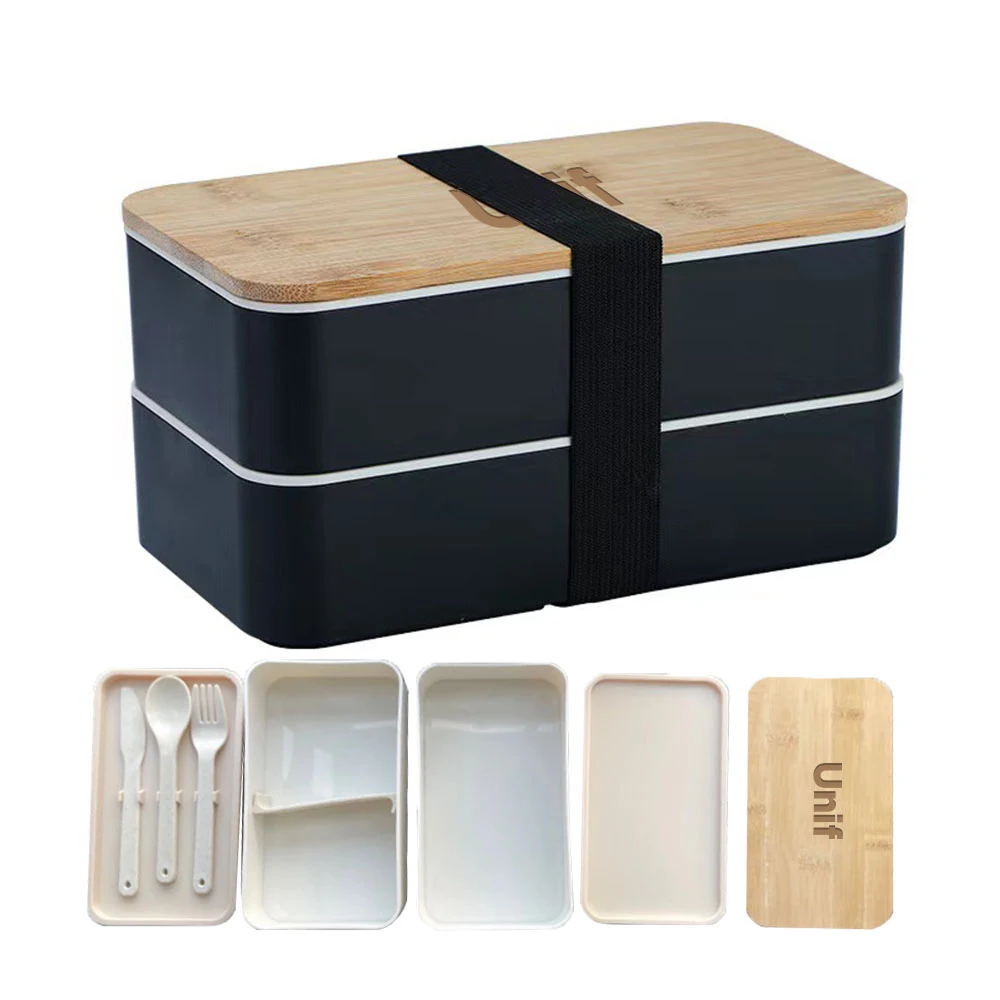 Double Decker Lunch Box with Utensils 1