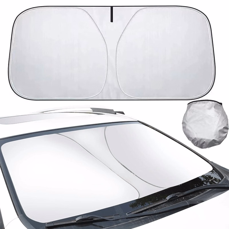 Premium Titanium Silver Car Sunshade
